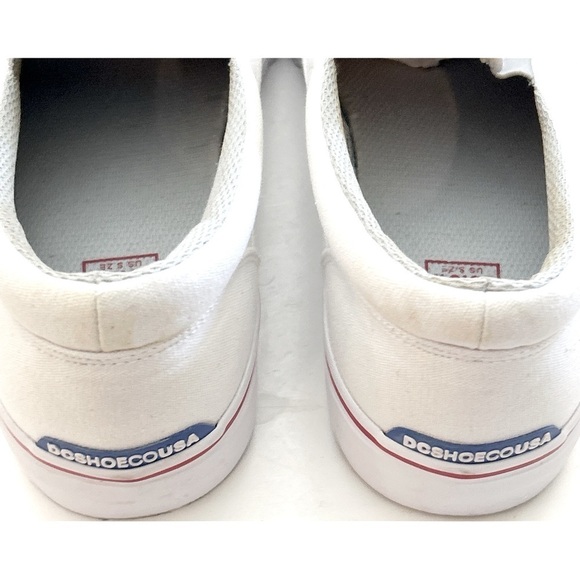 DC Women's Trase Slip On Skate Shoe Slip on in White Red Size 10.5 - Picture 5 of 9